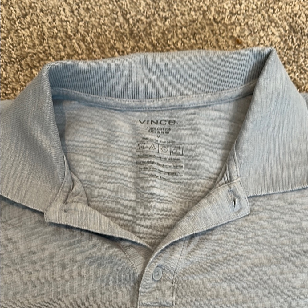 Vince Blue Polo Shirt Casual Comfort
